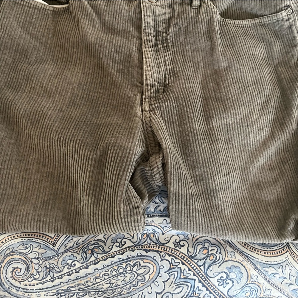 Sigrid Olsen Women's Corduroy Pants - gray 100% cotton
